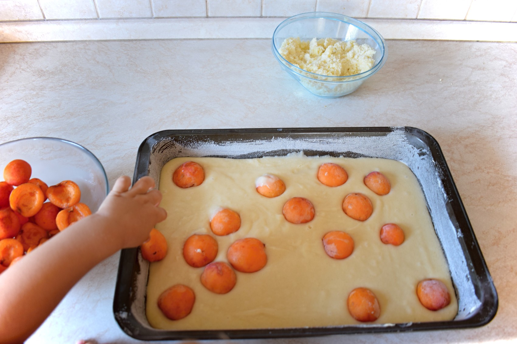 příprava meruňkového koláče