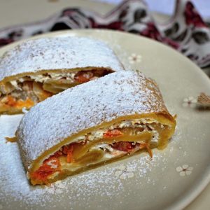 pivní závin s tvarohem a meruňkami recept