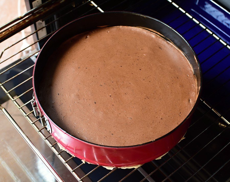 pečený čokoládový cheesecake