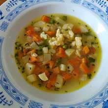zeleninová polévka s kapáním